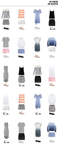 Summer 20 Outfits with a 20-Piece Capsule Wardrobe