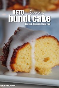 Flavored with lemon juice and covered in a tart lemon glaze, Keto Lemon Bundt cake is the ultimate light and refreshing dessert.  It is low carb, high fat, ketogenic, and a THM:S, the perfect Keto Easter Dessert!