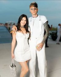 Mgk and Megan Fox at white party