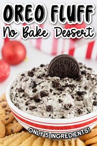 This OREO Fluff recipe is a tasty no-bake dessert that's perfect for parties and guaranteed to be a crowd pleaser! With just five ingredients, this rich and creamy dessert can be whipped up in a matter of minutes and is a win/win every time!