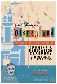 Vintage Disneyland Poster