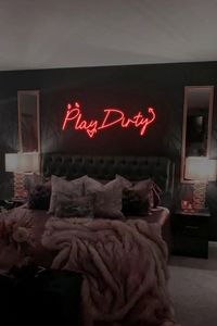 Play Dirty Neon Sign - Add some spice to your space! Our bright neon sign will add a unique flair to your bedroom, kitchen, living room, or office. Perfect for those on the wild side. Custom designed by our artists - the Play Dirty Neon sign will bring a sultry flair into your everyday life. #neonsign