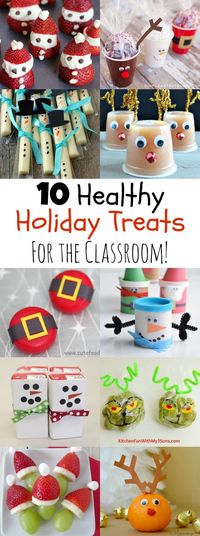 Send your kid with a healthier option for their classroom holiday party from this round-up of 10 Healthy Holiday Treats. They're all easy and kid-approved!