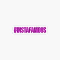 #instafamous pink glitter hashtag design sticker. Great social media gifts for #instagram lovers and influencer. Funny, cool and cute trendy and girly internet style accessories.