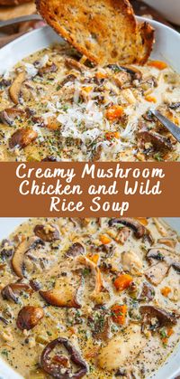 Creamy Mushroom Chicken and Wild Rice Soup | Cheff Recipes