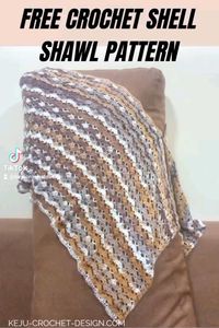 This shell Shawl pattern is a beautiful breathable crochet Shawl Pattern easy for beginners to make.