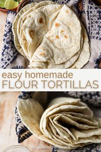 The Best Easy Homemade Flour Tortillas couldn’t be simpler to make – you may never buy store-bought tortillas again! So easy, fresh and delicious!