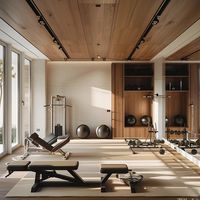 Luxury Home Gym inspo.  Sportova.co - luxury fitness equipment and home gym design.