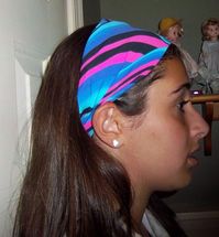 Headbands are great to match you leggings or shorts.  They're also great for fashion or exercise.Spandex headbands are stretchy and designed to not slip and be moisture-wicking.  They are tapered down to 1 inch in the back to prevent headaches.  The front can be 1, 2, 3 or 4 inches.  Headbands are 19 inches and stretch to 25 inches.  If you need a smaller or larger size, leave your head circumference in the note to seller when you order.These headbands are sewn so that there are no raw edges.See