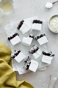 Coconut Chocolate Dipped Marshmallows - This Jess