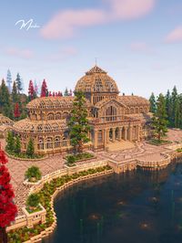 You can download this map via my website (links in the bio) 🍓 This project is a Conservatory map based on The Glass Palace in Spain. This map is finished with complete interiors using CIT packs paired with Mizuno's | Project duration: 5 months ♡ Builders: Munkei, Greene_X  #minecraft #minecraftconservatory #aesthetic #minecraftbuilding #minecraftdesign