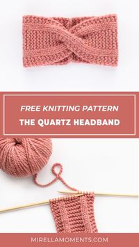 The Quartz headband is a quick knitting project in super chunky yarn. Make one for yourself or as a gift to a friend or family member. The simple design is a combination of knit and purl stitches with a cable twist mid-front.