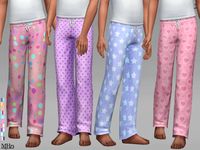 -Some cute pj bottoms for your child to mix and match with any tops.  Found in TSR Category 'Sims 4 Female Child Sleepwear'