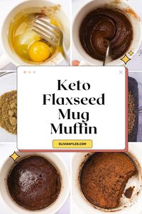 Whip up a quick, tasty keto treat with this easy Keto Flaxseed Muffin in a Mug recipe! Packed with healthy fats and fiber, this muffin is the perfect guilt-free breakfast. Ready in 60 seconds, it's ideal for busy mornings or a cozy evening dessert. Gluten-free and sugar-free, each bite is a delight to your taste buds without any carb overload. Pin this for a delicious, nutritious snack you can enjoy anytime!