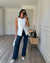 Blazers, button-downs, tailored trousers and ballet flats (plus your favorite jeans and trainers). Your summer work uniform just got stylishly simple.  summer business casual outfits, smart casual work outfit, summer office attire women, corporate baddie, Warm weather work-wear, Easy office outfits