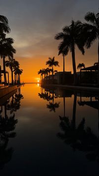 Sunset over the longest infinity pool in the Caribbean, Grenada Silversands Grenada