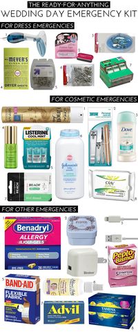 The Ready-For-Anything Wedding Day Emergency Kit | theglitterguide.com