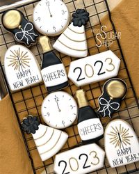 2024 New Year's Eve 12 Cookies - Etsy