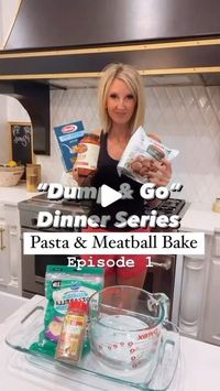 Angie Alles l Fat Loss Coach for Women 40+ on Instagram: "Excited to kick of my “Dump & Go” Dinner Series with this easy and delicious Pasta and Meatball Bake!

Ingredients 
16 oz rotini pasta (I use GF) 
24 oz jar pasta sauce (@raoshomemade 
15 oz bag frozen turkey meatballs
3 cups of water
Italian seasoning
2c shredded mozzarella cheese 
Extra marinara sauce if you want 

Add pasta, sauce, meatballs, water, and seasoning to a casserole dish and stir together.

Cover with foil and bake at 425 degrees for 35 min. 

Remove from oven and top with 2 c shredded mozarella cheese.⁣ 

Bake for an additional 10-15 minutes or until cheese is melted and casserole is bubbly and enjoy! 

Feel free to add a little more sauce if you want before serving! 

❤️Be sure to save, share, and follow for more ea