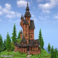 A Medieval Minecraft Castle with custom island and trees! Download this build on my Patreon via the link!