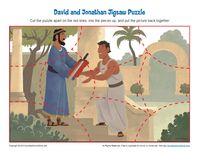 David and Jonathan Jigsaw Puzzle - Children's Bible Activities | Sunday School Activities for Kids