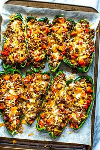 Low Carb Stuffed Poblano Peppers - The Girl on Bloor