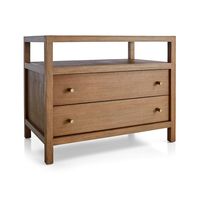 Keane Driftwood Charging Nightstand + Reviews | Crate & Barrel