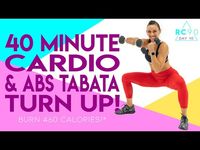 40 Minute Cardio and Abs Tabata Turn Up Workout 🔥Burn 460 Calories!* 🔥Sydney Cummings - YouTube