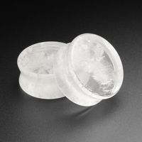 Cloudy Quartz Double Flare Stone Plug Organic Stone Ear Stretcher Gauges Sizes 4mm 6g 25mm 1 FREE Delivery Available - Etsy