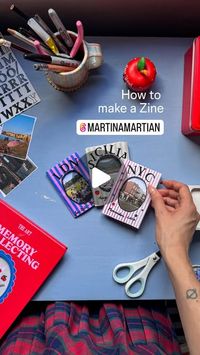 Instagram’s @design on Instagram: "✂️ From colorful paper scraps to charming little trinkets, every piece that @martinamartian (Martina Calvi) collects on her travels becomes a story worth saving. An author, self-professed craft lover and founder of @martinastinystore, Martina turns these physical mementos into visually stunning scrapbooks that document every moment of her adventures. She’s inspired a global community of fellow scrapbookers on Instagram and @threads to document their own stories—with tutorials like this step-by-step walkthrough on how to build a zine. Find this project and more crafty activities in her book, “The Art of Memory Collecting.” 📚

Music by Paul Fowler
#Zinemaking #Scrapbooking #Trinkets #TheArtOfMemoryCollecting"