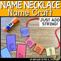 Name Necklace Craft #sweetsummerdollardeals by Up and Away in Pre-K