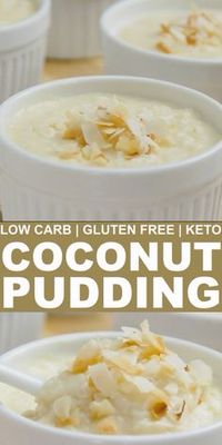 In search of a traditional style low carb pudding? You’ll love this creamy coconut pudding that’s made with coconut milk and cream cheese. // easy low carb sweets // dessert low carb // healthy low carb desserts // keto sweets desserts // keto dessert // #lowcarbrecipes #keto #ketodessert #lowcarbketorecipes #pudding