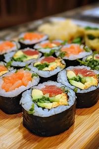 Looking to make a delicious meal at home? Try these easy DIY sushi roll recipes that anyone can follow! Whether you're a sushi lover looking to impress your friends or just want to use up leftover rice, this step-by-step guide will show you how to create various homemade sushi rolls. Fill them with your favorite ingredients like avocado, fish, or veggies for a tasty touch. Perfect for parties or a fun date night, these sushi rolls will wow everyone! Time to roll up your sleeves and make some incredible sushi at home!