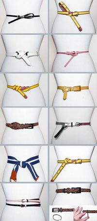 Lovely ideas for belt knots!