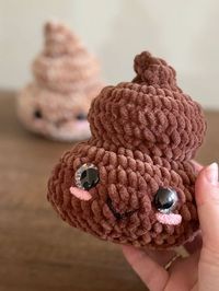 Free pattern tutorial poo emoji no sew amigurumi