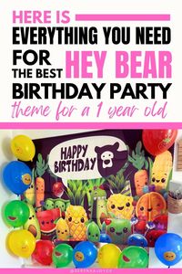 hey bear sensory birthday party theme