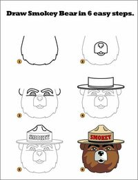 Draw Smokey Bear step by step