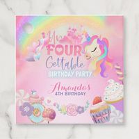 Create a candy land full of your child’s favorite treats with this super sweet  birthday party theme. Unicorn, Donuts, popsicles and ice cream cakes!