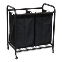 The Oceanstar 2-Bag Laundry Sorter is the ideal solution for all your laundry storage and organization needs. With wheels for easy transportation, you can grab and load the laundry onto the sorter from any room without any hassle.