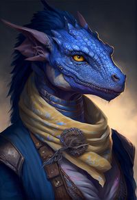 ArtStation - Ramona (Blue Dragonborn)