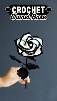 This is our PDF pattern of Crochet Chanel Rose, with a detailed video tutorial to guide you through the crocheting process. It’s beginner-friendly so you do not need advanced skill levels to make it. DIY crochet Chanel Rose at home.