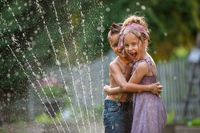 "le potager" the kitchen garden  #kimwineyphotography #lepotager #garden #childrensportraits #lancastercounty #pennsylvania #sprinkler #fun