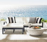 Indio Metal 2-Piece Loveseat Chaise Sectional | Pottery Barn