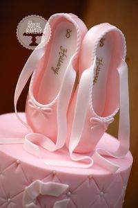 Fondant Ballet Shoes from Peggy Does Cake's tutorial