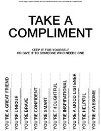 Take a Compliment/Give a Compliment printable