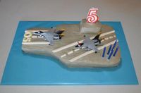 FAILSAFE (or close) decorated cakes: Aircraft carrier by Cally