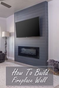 How To Make a Shiplap Wall With A Recessed Electric Fireplace – Frugal Fitz Designs