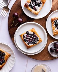 Fresh fruit is nestled in flaky sourdough puff pastry for the most delicious treat. Adding sourdough discard to the crust makes these tarts extra special.