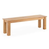 Eastchester Natural Stain Solid Teak 60 x 15 in. Backless Bench