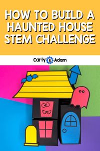 Looking for a Halloween themed STEM Challenge for your students to learn about 2D and 3D shapes? Read How to Build a Haunted House by Frank Tupta and challenge your students to design and build their own haunted houses. Students can build a 2D or 3D haunted house. Shape templates are included to help with the building process. #halloweenSTEM #STEMchallenge